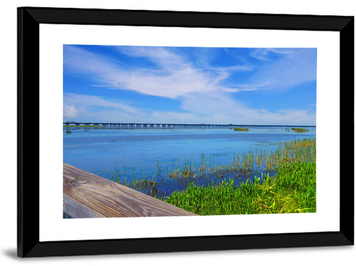 Meaher State Park Boardwalk Wall Art as a framed print