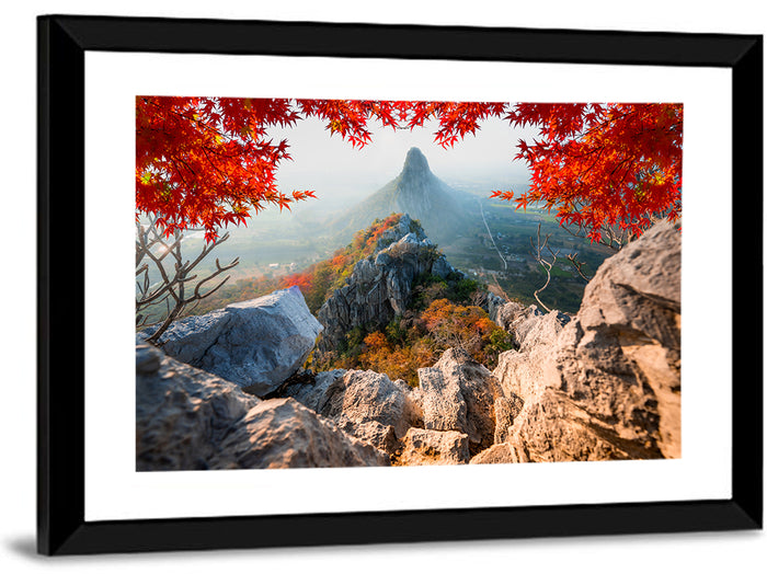 Khao Nor Maple Framed Peak Wall Art as a framed print