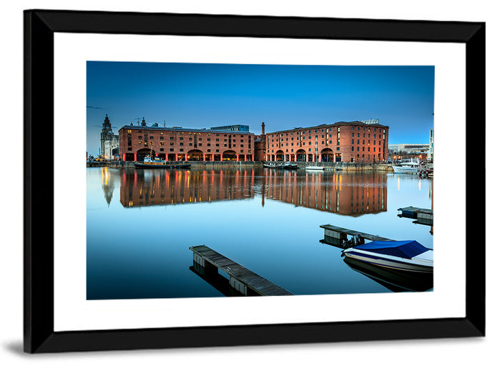 Royal Albert Dock Reflections, Liverpool Wall Art as a framed print