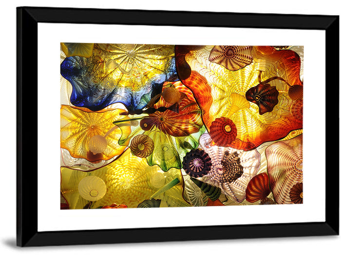Kaleidoscopic Glass Ceiling Abstract Wall Art as a framed print