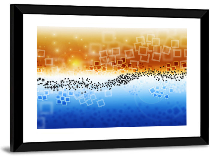 Data Transfer Wave Wall Art as a framed print