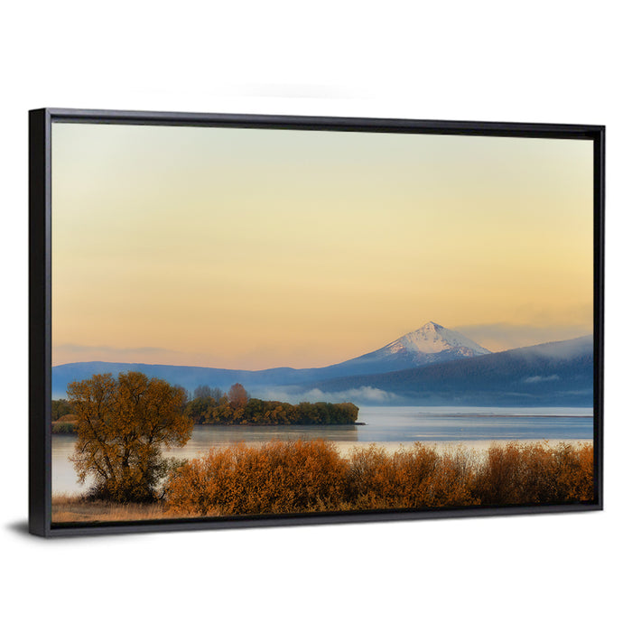 Upper Klamath Lake Wall Art as a framed canvas