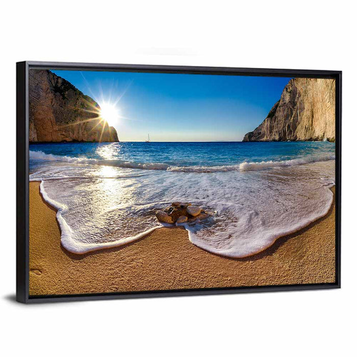 Navagio Beach, Zakyntos Seascape Wall Art as a framed canvas
