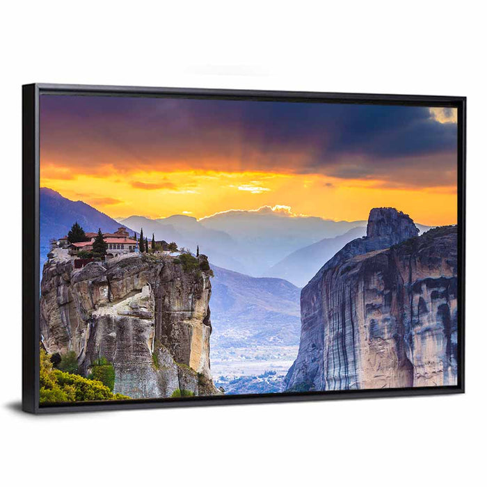 Holy Trinity Monastery, Meteora Wall Art as a framed canvas