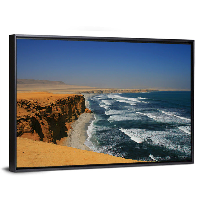 Red Cliffs of Paracas Wall Art as a framed canvas