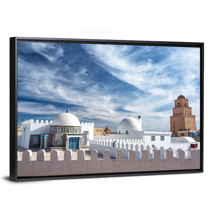 Great Mosque of Kairouan, Tunisia Wall Art as a framed canvas