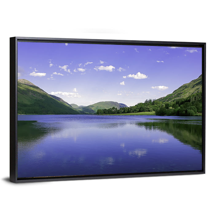 Cumbria Lake Reflection Wall Art as a framed canvas