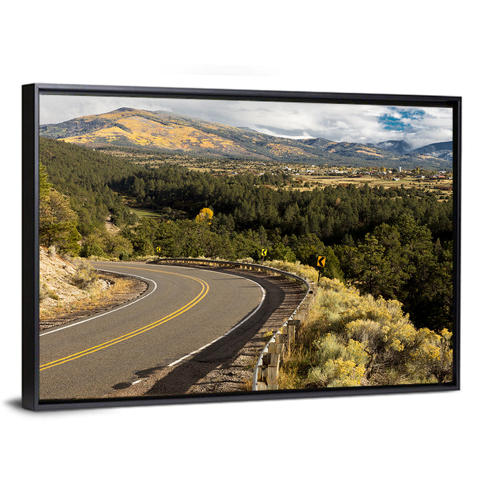 Road to Taos Wall Art as a framed canvas