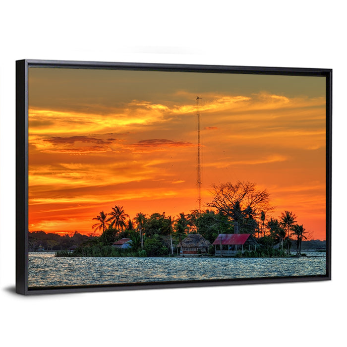 Santa Barbara Island Wall Art as a framed canvas
