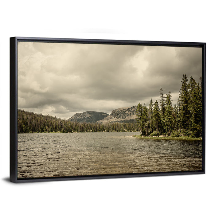 Mirror Lake Reflection Wall Art as a framed canvas