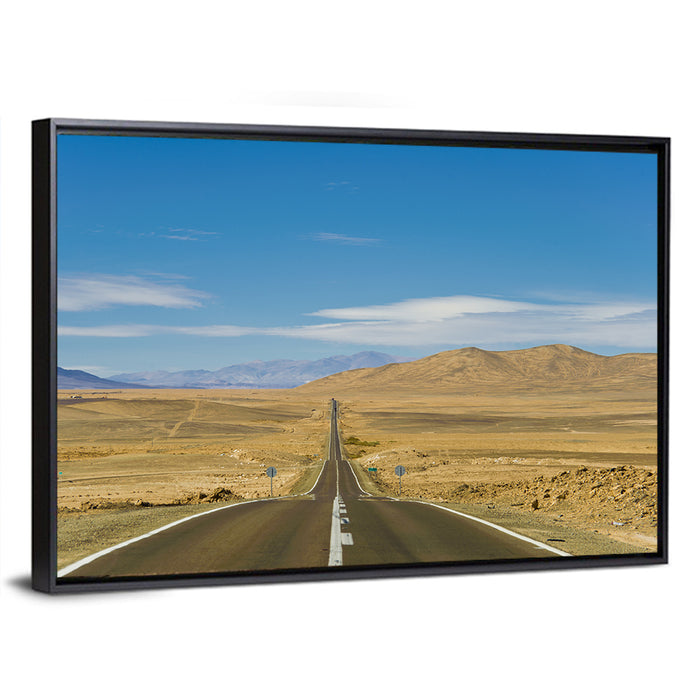 Atacama Road to the Horizon Wall Art as a framed canvas