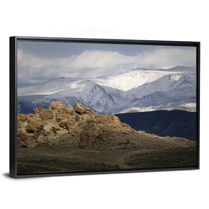 Wonderstone Snow-dusted Mountains Wall Art as a framed canvas