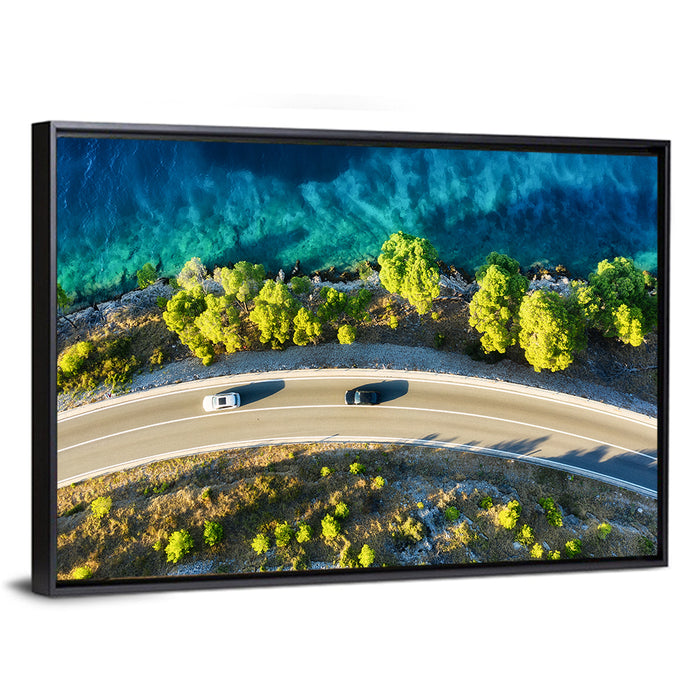 Coastal Highway Wall Art as a framed canvas