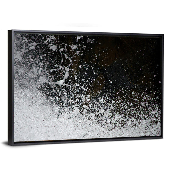High-speed Water Splash Wall Art as a framed canvas