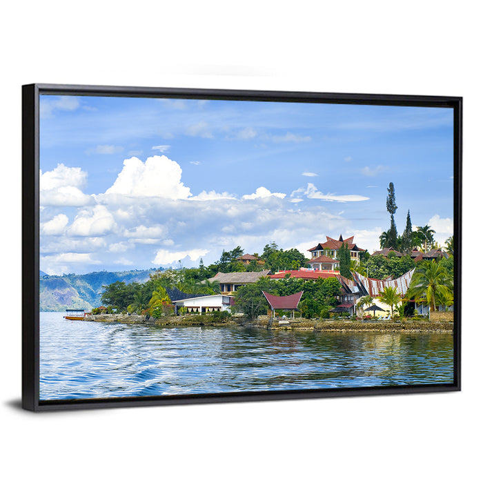 Samosir Island, Lake Toba Wall Art as a framed canvas