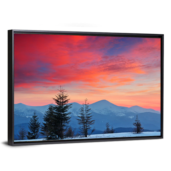 Chernogora Mountains at Sunset Wall Art as a framed canvas