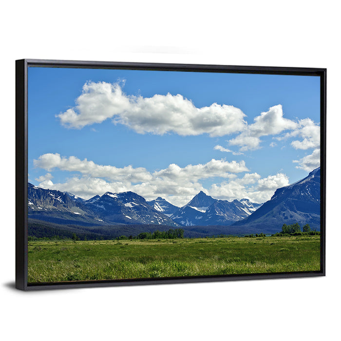 Montana Rocky Mountains Wall Art as a framed canvas