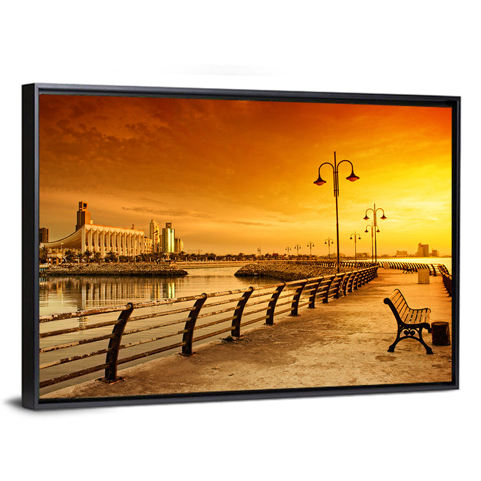 National Assembly at Golden Hour Wall Art as a framed canvas