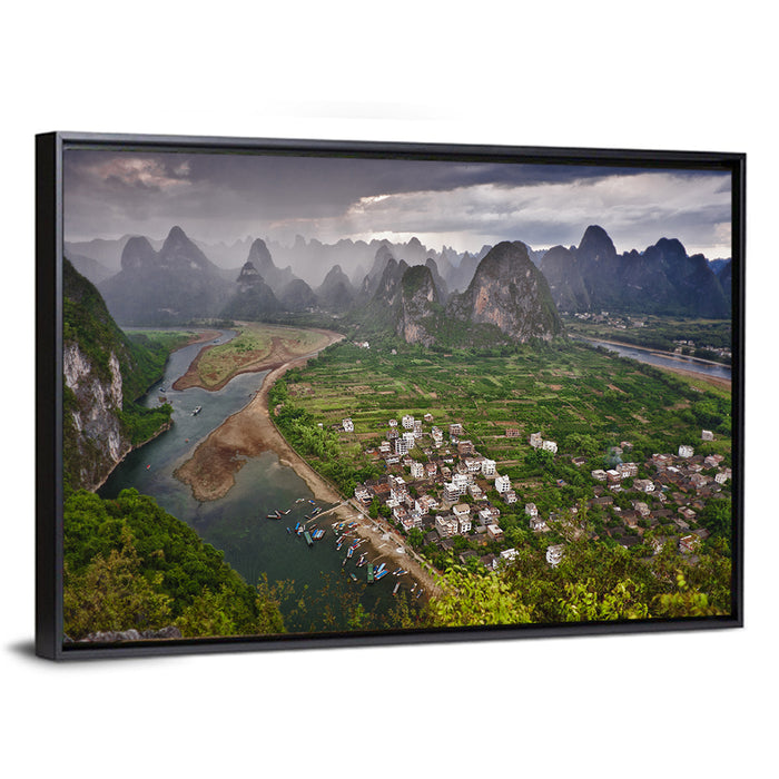 Laozhai Hill Karst Panorama Wall Art as a framed canvas