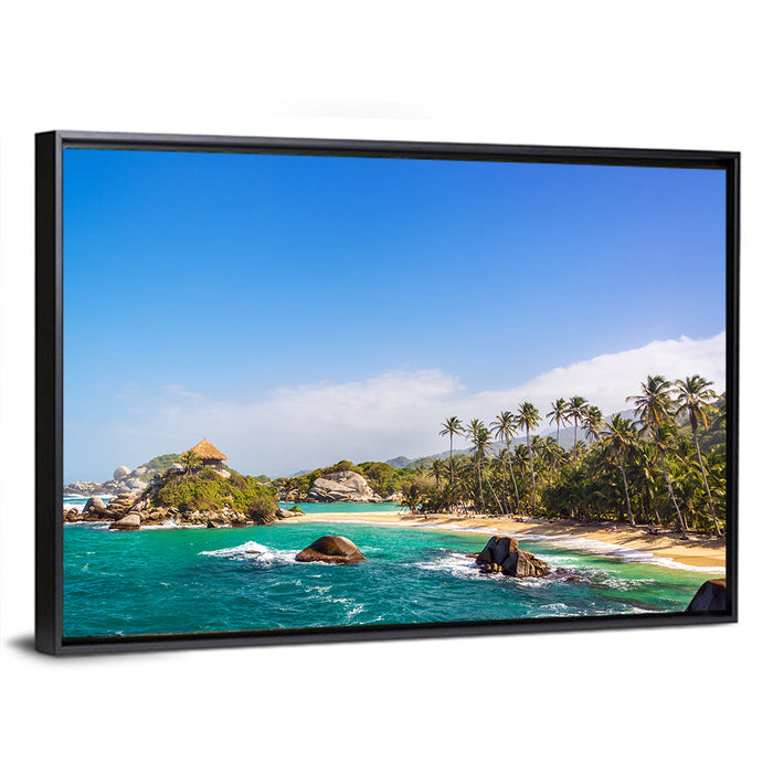 Cabo San Juan Del Guia Beach Wall Art as a framed canvas