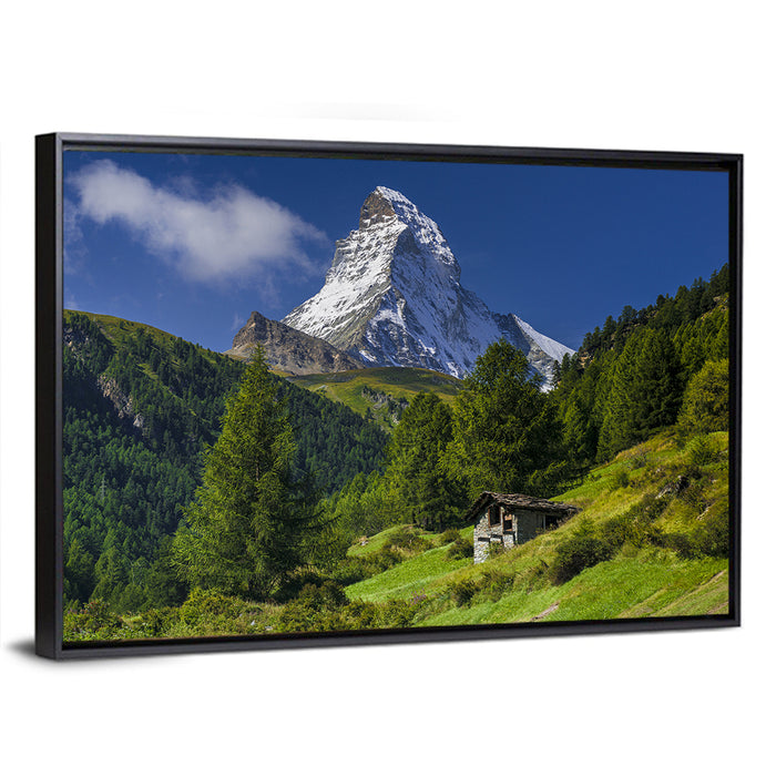 Matterhorn Peak, Zermatt Wall Art as a framed canvas