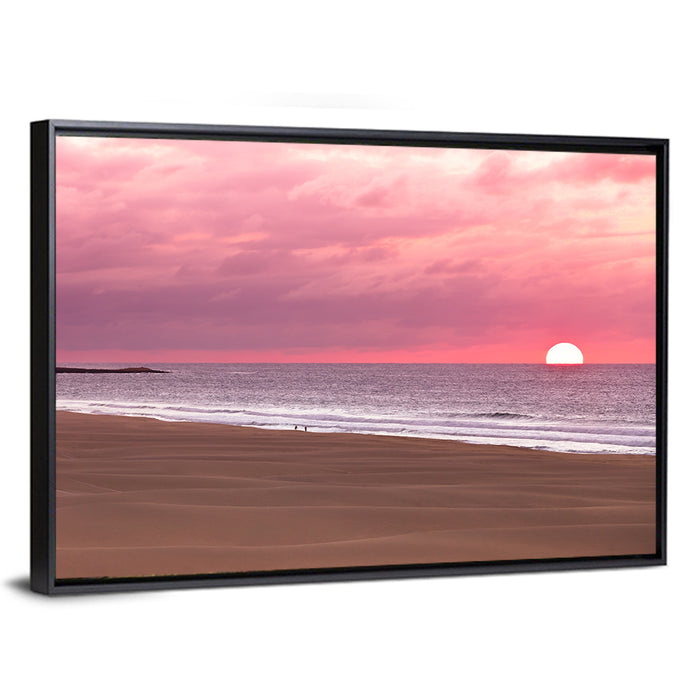 Boavista Sunset Beach Wall Art as a framed canvas