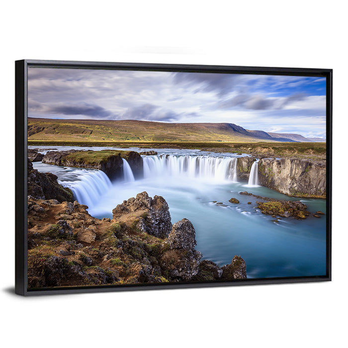 Goðafoss Waterfall, Iceland Wall Art as a framed canvas