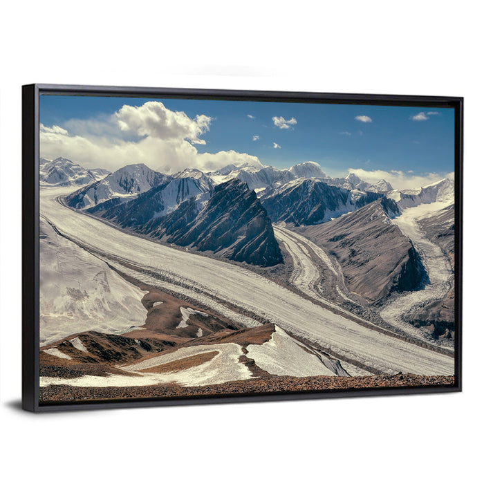 Fedchenko Glacier Vista Wall Art as a framed canvas