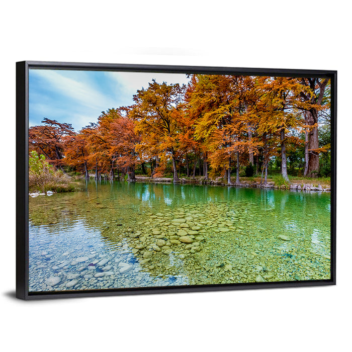 Frio River at Garner State Park Wall Art as a framed canvas