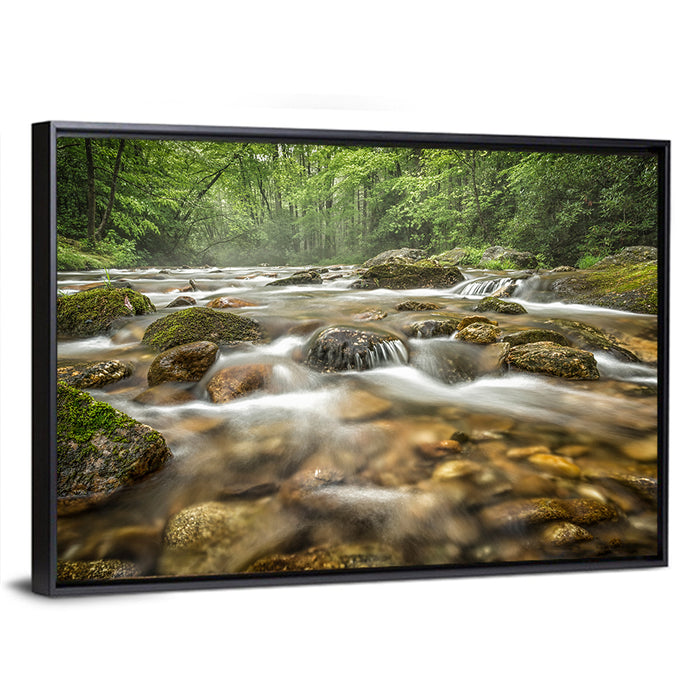 Forest Creek, North Carolina Wall Art as a framed canvas