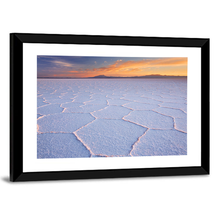 Salar De Uyuni Sunrise Wall Art as a framed print