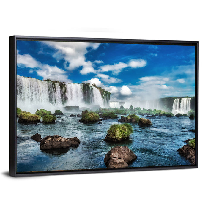Iguazu Falls Vista Wall Art as a framed canvas