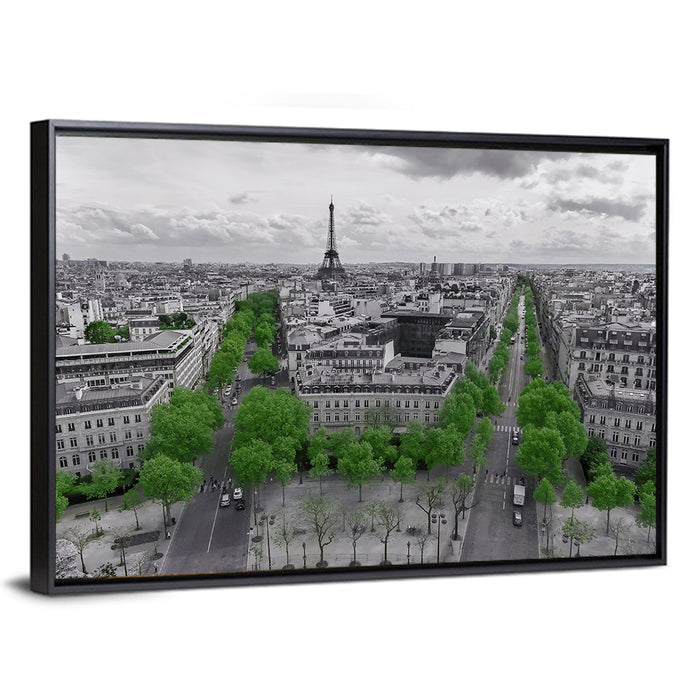 Champs Elysees, Paris Wall Art as a framed canvas