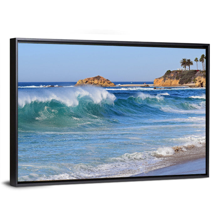 South Laguna Beach Wall Art as a framed canvas