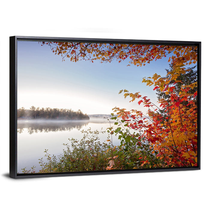 Algonquin Morning Mist Wall Art as a framed canvas