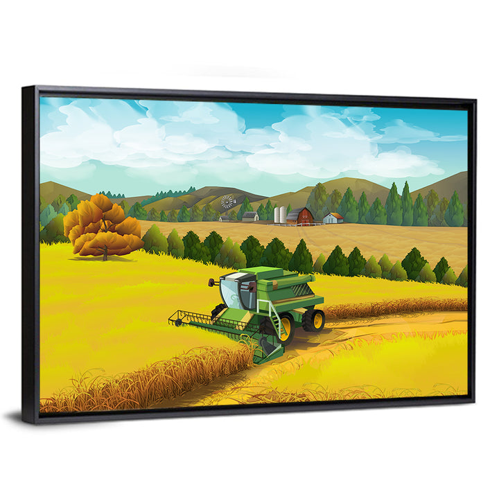 Harvest Season Farm Landscape Wall Art