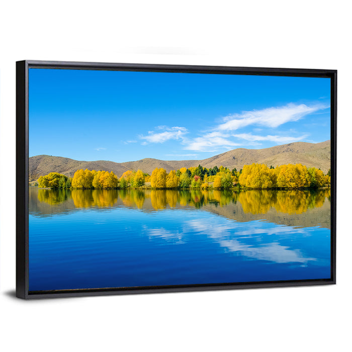 Lake Ruataniwha Wall Art as a framed canvas