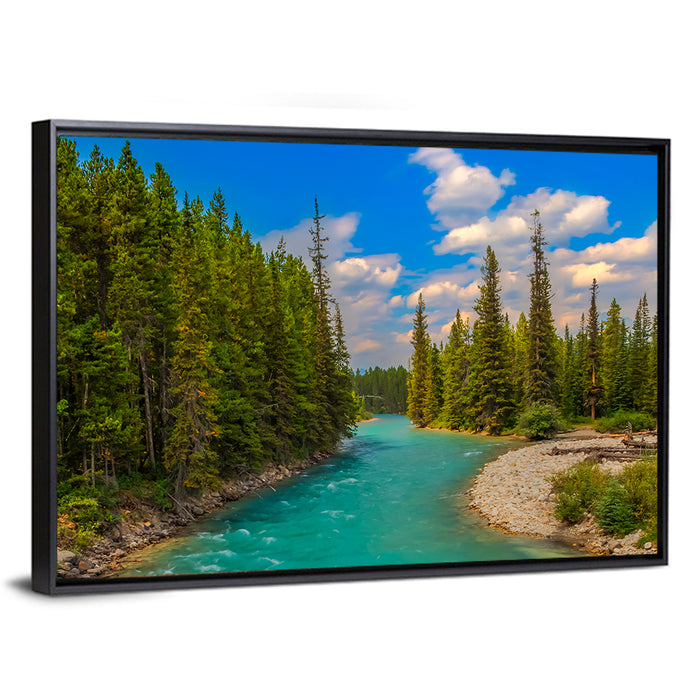 Pipestone River Wall Art as a framed canvas