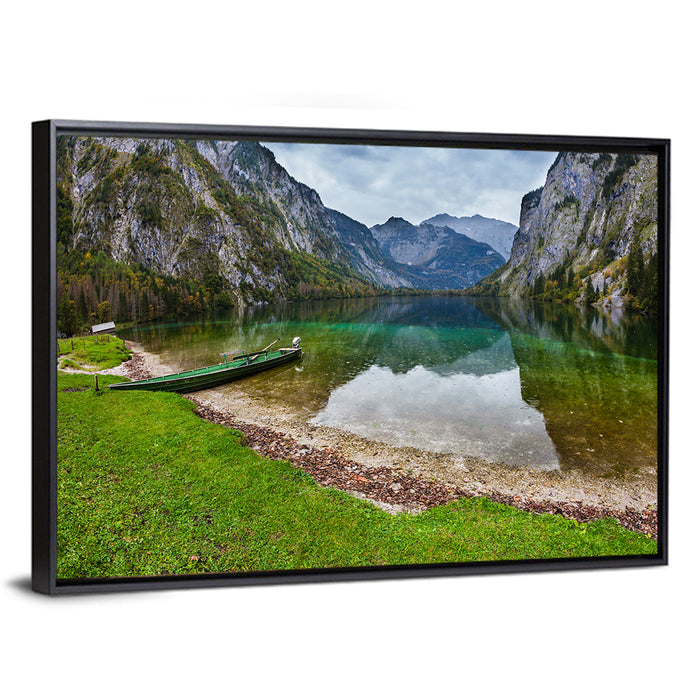 Obersee at Königssee Wall Art as a framed canvas