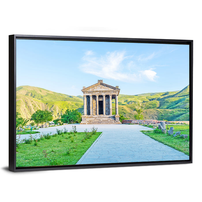 Temple of Garni, Armenia Wall Art as a framed canvas