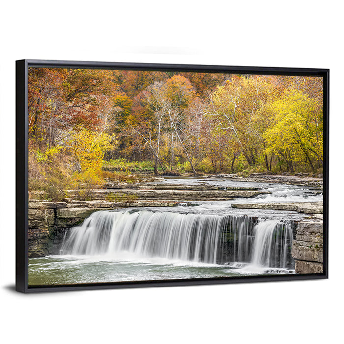 Lower Cataract Waterfall Wall Art as a framed canvas