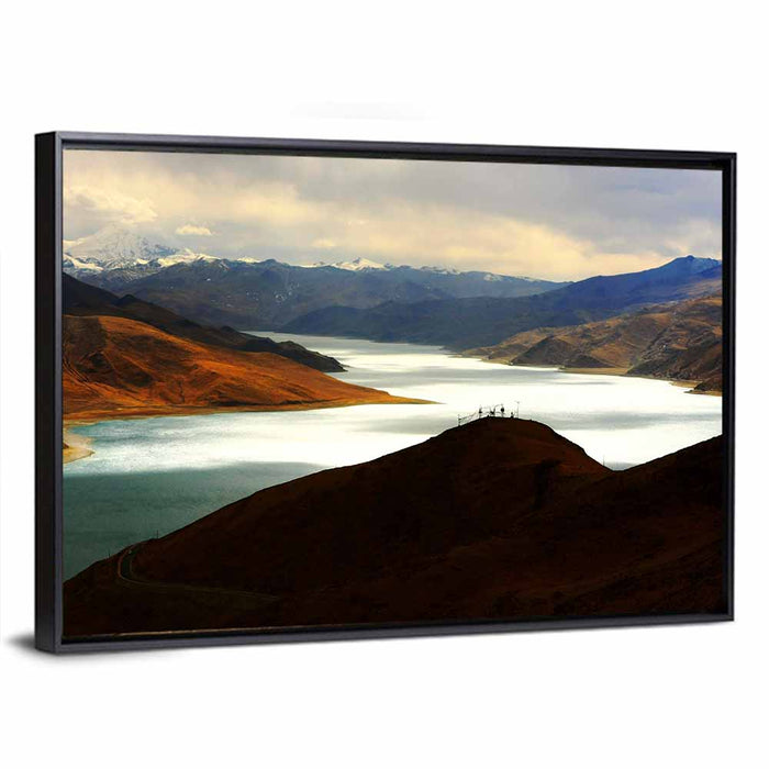 Yamdrok Yumtso Lake Wall Art as a framed canvas