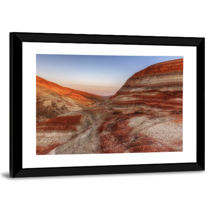 Khizi Candy Cane Mountains Wall Art as a framed print