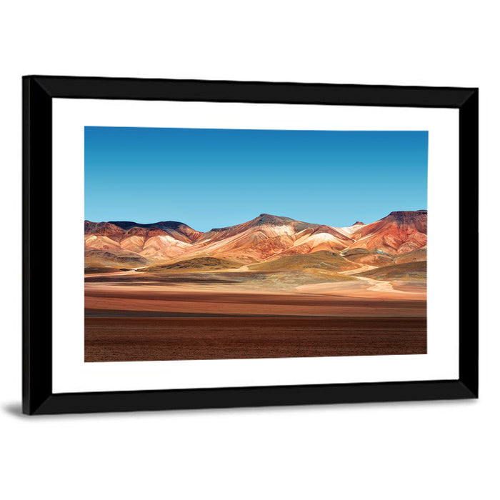 Atacama Desert Ridges Wall Art as a framed print