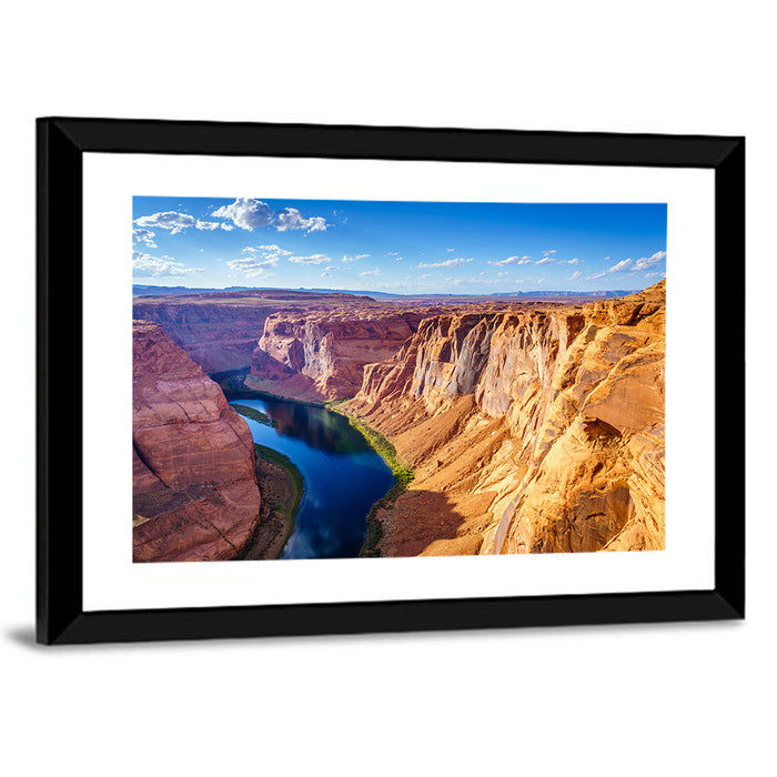 Horseshoe Bend Colorado River Wall Art as a framed print