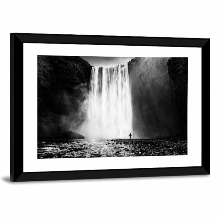 Skógafoss Waterfall Wall Art as a framed print