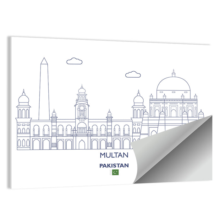 Multan Skyline with Shah Rukn-e-alam Wall Art as a poster print