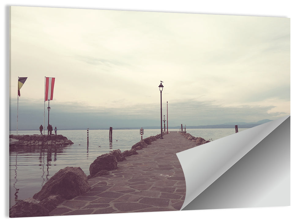 Stone Pier at Lake Garda Wall Art