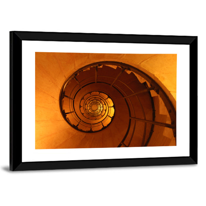 Vortex Spiral Staircase Wall Art as a framed print