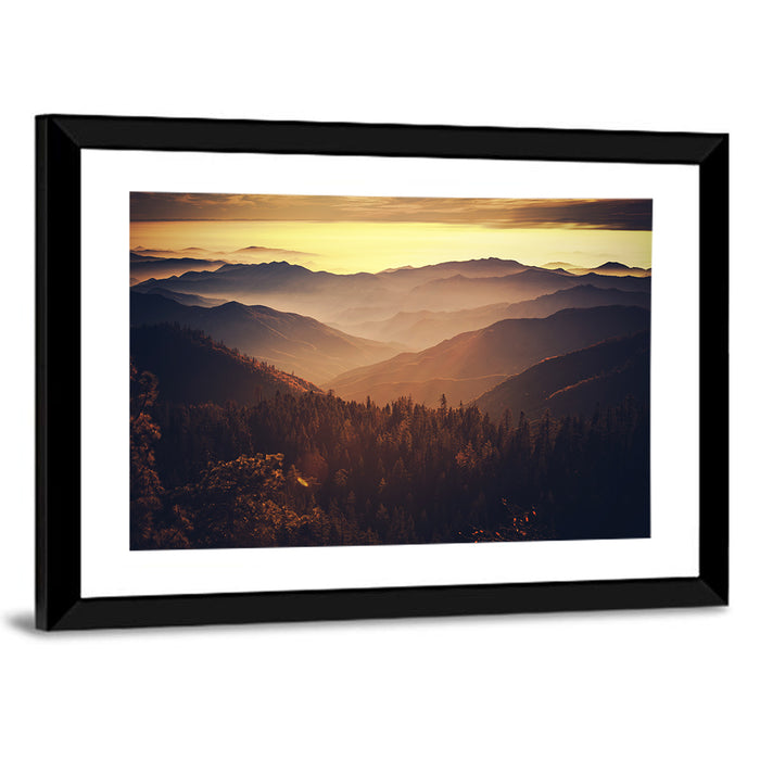 Sierra Nevada Mountains Wall Art as a framed print
